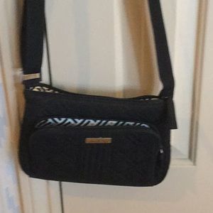 Vera Bradley Iconic RFID Little Hipster, Black